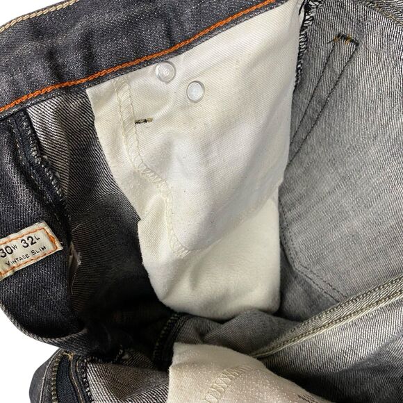 J Crew Vintage Slim Jeans 30x32 Black Wash Denim Handmade in Canada 100% Cotton - Picture 7 of 10